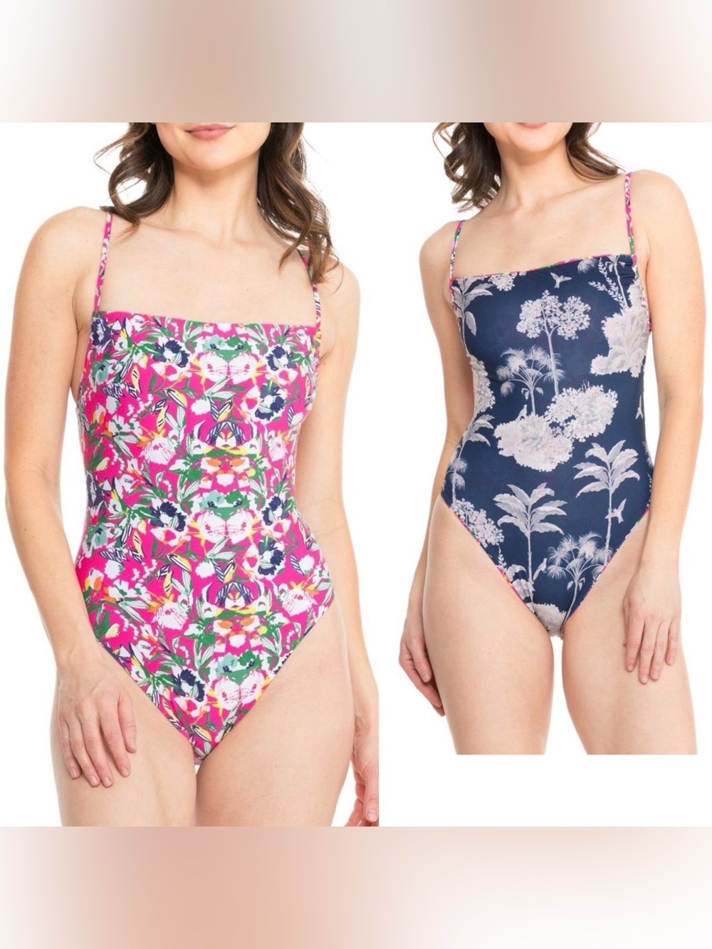 NWT- Maaji ‘Brittany’ Reversible Floral Cheeky 1 Piece Swimsuit